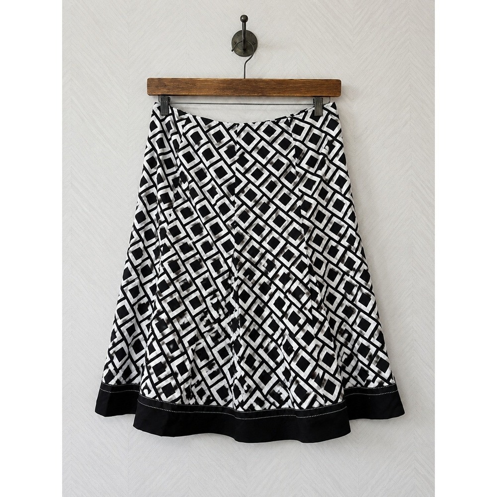 RB Collection A-Line Vintage Skirt Geometric Diamond Print Size 16